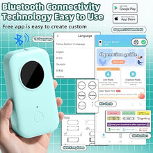 Load image into Gallery viewer, Phomemo D30 Label Maker Machine with Tape, Bluetooth Thermal Mini Label Printer for Storage, Barcode, Mailing, Office Supplies, Home, Organizing Storage,Small Portable Sticker Maker, Green