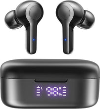 Load image into Gallery viewer, MOZOTER Bluetooth 5.3 Wireless Earbuds,Deep Bass Loud Sound Clear Call Noise Cancelling with 4 Microphones in-Ear Headphones with Wireless Charging Case Compatible for iPhone Android,Workout
