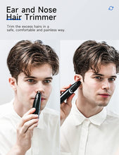 Load image into Gallery viewer, ZORAMI Rechargeable Ear and Nose Hair Trimmer - 2024 Professional Painless Eyebrow & Facial Hair Trimmer for Men Women, Powerful Motor and Dual-Edge Blades for Smoother Cutting Black