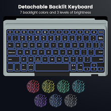 Load image into Gallery viewer, Nillkin Keyboard Case for iPad Air 11-inch M2 2024 & iPad Pro 11(1st/2nd/3rd/4th Gen), iPad Air 5th&4th Generation case with Keyboard, Magic Trackpad, Detachable Keyboard with 7 Backlight Colors,Black