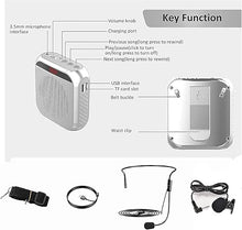Load image into Gallery viewer, Portable Voice Amplifier for Teachers,Rechargeable Microphone for Teachers, Small Speaker Amplifier with Wired Microphone,Pa System for Outdoors, Teaching, Meeting, Presentation, etc(Black)