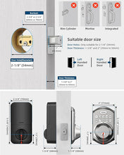 Load image into Gallery viewer, TEEHO TE001 Keyless Entry Door Lock with Keypad - Smart Deadbolt Lock for Front Door with 2 Keys - Auto Lock - Easy Installation - Satin Nickel
