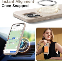 Load image into Gallery viewer, TORRAS 360° Spin Mag Stand for iPhone 16 Pro Max Case, Fit for Magsafe, Mil-STD Protective Hard PC Scratch-Resistant Ostand Case for iPhone 16 Pro Max Phone Case Desert Titanium, Dune Beige, 6.9 inch