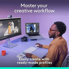 Load image into Gallery viewer, Logitech MX Creative Console - 9 Customizable LCD Keys, Control Dial for Graphic Design, Video Editing, Control Adobe, Zoom, Spotify and more - Pale Grey, With 3-months Adobe Creative Cloud membership