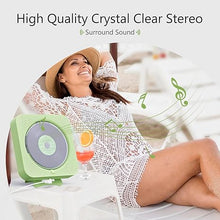 Load image into Gallery viewer, Portable CD Player with Bluetooth Desktop CD Player for Home CD Music Players with Remote Control,Timer,Built-in Dual Speakers with LED Display Home Audio Boombox FM Radio (Green)