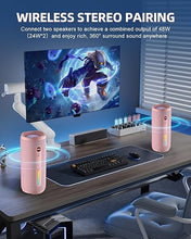 Load image into Gallery viewer, OHAYO Portable Bluetooth Speaker, IPX7 Waterproof Wireless Speaker with 24W Stereo Sound, Active Extra Bass, Bluetooth 5.3, RGB Lights, Up to 30H Playtime for Home, Outdoor, Party, Travel?Pink?…