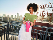 Load image into Gallery viewer, Stanley Quencher H2.0 FlowState Stainless Steel Vacuum Insulated Tumbler with Lid and Straw for Water, Iced Tea or Coffee, Smoothie and More, Passion Pink, 40 oz