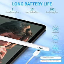Load image into Gallery viewer, Stylus Pen, Active Stylus Pen Compatible for iOS and Android Touchscreens/Phones, Rechargeable Stylus Pen with Dual Touch Screen, Stylus Pencil for A-pple/Android/Tablet, 16.5CM,White