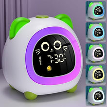 Load image into Gallery viewer, OK to Wake Clock for Kids, Kids Alarm Clock with Sleep Training Night Light Dual Alarm Auto Off Timer Stay in Bed for Kids and Toddlers, Kids Clock with Cat Ear Light
