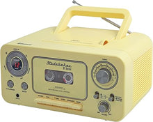 Load image into Gallery viewer, Portable Stereo CD Player with Bluetooth, AM/FM Stereo Radio and Cassette Player/Recorder (Yellow)