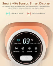 Load image into Gallery viewer, JIGOO Bed Vacuum Cleaner with Dust Sensor, Mattress Vacuum Cleaner with UV & Ultrasonic and High Heating, 13Kpa Suction 500W Powerful Double-Cup Handheld Vacuums (J300, Corded)