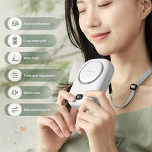 Load image into Gallery viewer, Portable Neck Fan, Handheld Mini Fan Small Personal Fan, Hand Held Fan USB Rechargeable Eyelash Fan for Kids Girls Boys Woman Man Home Outdoor Travel (White)