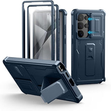 Load image into Gallery viewer, Dexnor for Samsung Galaxy S25 Ultra Case with Built-in Slide Camera Cover & Screen Protector & Kickstand, Heavy-Duty Shockproof Rugged Case Full-Body Bumper Cover for Galaxy S25 Ultra(2025),Navy Blue