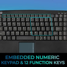 Load image into Gallery viewer, Adesso AKB-410UB - SlimTouch Mini USB Keyboard with Built-in Touchpad