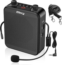 Load image into Gallery viewer, Portable Voice Amplifier, 30W 2800mAh Bluetooth Rechargeable Personal Voice Amplifier with Microphone Headset, Power Amplifier for Multiple Locations Classroom, Meetings and Outdoors