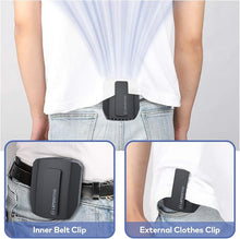 Load image into Gallery viewer, Portable Mini Waist Clip Belt Fan, 5000mAh Battery Operated Hand-free Wearable Necklace Fan, Max 20H Working Time, 3 Speeds, Rechargeable USB Personal Cooling Fan for Garden Traveling Camping
