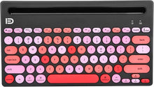 Load image into Gallery viewer, HUO JI Wireless Keyboard Multi-Device, Bluetooth and 2.4G Dual Mode for iPad, Switch to 3 Devices for Cellphone, Tablet, PC, Smart TV, iOS Android Windows, Black Pink