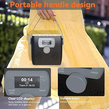 Load image into Gallery viewer, MONODEAL CD Player Portable,Bluetooth Boombox CD Player with Speakers,Portable FM Radio for Camping& Travel(Favourite Memory,LED,WATERPROOF,Clock,Alarm Timer,USB,Headphone Jack,BatteryPower Supply,6W)