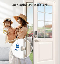 Load image into Gallery viewer, Veise Smart Lock, Fingerprint Door Lock, 7-in-1 Keyless Entry Door Lock with App Control, Electronic Touchscreen Keypad, Smart Deadbolt, Biometric Smart Locks for Front Door, Satin Nickel