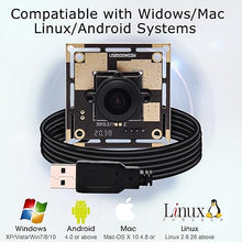 Load image into Gallery viewer, SVPRO 170 Degree Wide Angle 5 Megapixel Fisheye Lens USB Webcam Camera Module for Portable Video System