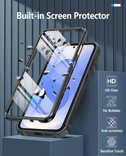 Load image into Gallery viewer, FNTCASE for Samsung Galaxy S25 Case: for Galaxy S24 Case Military Grade DropProof Protection Cover with Kickstand | Matte Textured Rugged Shockproof TPU | Protective Sturdy Phone Case - 6.2 inch Black