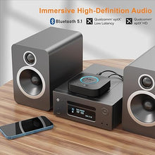 Load image into Gallery viewer, 1Mii Bluetooth Receiver, HiFi Wireless Audio Adapter, Bluetooth 5.1 Receiver with 3D Surround aptX HD aptX Low Latency for Home Music Streaming Stereo System B06 Plus