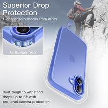 Load image into Gallery viewer, JETech Matte Case for iPhone 16 6.1-Inch, Shockproof Military Grade Drop Protection, Frosted Translucent Back Phone Cover, Anti-Fingerprint (Ultramarine)