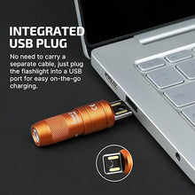 Load image into Gallery viewer, OLIGHT IMINI 2 EDC Rechargeable Keychain Flashlight, 50 Lumens Compact and Portable Mini Light, Tiny LED Keyring Lights with Built-in Battery Ideal for Everyday Carry and Emergencies (Orange)