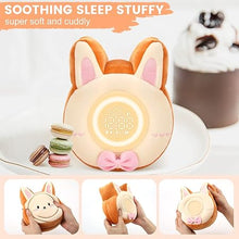 Load image into Gallery viewer, QANYI Bunny Night Light for Kids, Soft Lovely Stuffed Bunny Animal Plush Toy with Bunny Alarm Clock, Sleep Light Brightness for Bedroom, Kids, Gifting, Christmas, New Year