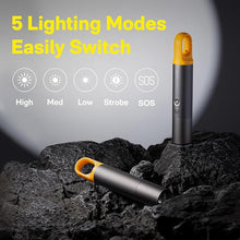 Load image into Gallery viewer, HOTO Flashlight Lite, Zoomable, LED, USB-C Rechargeable, 1000 Lumens, 5 Modes (SOS & Strobe), Tactical & Portable Handheld Flash Light for Camping, Emergencies, Home Use, etc