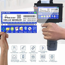 Load image into Gallery viewer, P16-1 Handheld Inkjet Printer, 1 Inch/25.4mm Date Printer with 4.3" Screen and Solvent Ink Cartridge, Portable Intelligent Coding Machine for Expiry Date/Time/Barcode/QR Code/Logo (Metal Case)