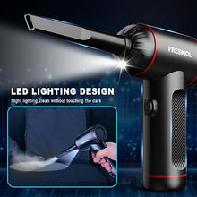 Load image into Gallery viewer, Compressed Air Duster,3 Gear Adjustable 100000RPM Electric Air Duster, Rechargeable Cordless Air Blower with LED Light for Computer Keyboard Electric Devices Cleaning. Replaces Compressed Air Cans