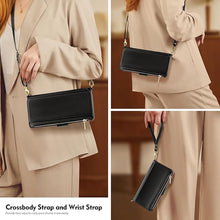Load image into Gallery viewer, Antsturdy Compatible with Samsung Galaxy S25 Ultra Wallet Case for Women?RFID Blocking? Crossbody Phone Case PU Leather Zipper with Wrist Strap Flip Cover Credit Card Holder for S25 Ultra,(Black)