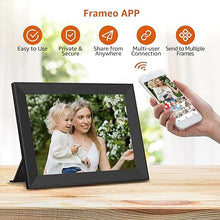 Load image into Gallery viewer, FRAMEO Digital Picture Frame WiFi 10.1 inch Digital Photo Frame Auto-Rotate & Slideshow Electronic Picture Frame HD IPS Touch Screen,Great, Easy to Set up and use Share Photos/Videos Best Gift
