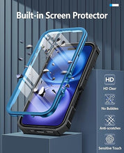 Load image into Gallery viewer, FNTCASE for iPhone 16 Phone Case: for iPhone 16 case with Kickstand Shockproof Military Grade Protective Cover - Dual Layer Full Protection Sturdy Matte Textured Drop Proof - 6.1 Inch Blue