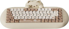 Load image into Gallery viewer, YUNZII C68 Wireless Mechanical Keyboard, 65% Gaming Keyboard Hot Swap,Triple Mode BT5.0/2.4G/Wired,RGB Backlit NKRO,Cute Cat Silicone Ergonomic Keyboard for Win/Mac(Milk Switch,Brown)
