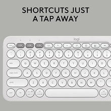 Load image into Gallery viewer, Logitech Pebble Keys 2 K380s, Multi-Device Bluetooth Wireless Keyboard with Customizable Shortcuts, Slim and Portable, Easy-Switch for Windows, macOS, iPadOS, Android, Chrome OS - Tonal White