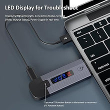 Load image into Gallery viewer, Wireless HDMI Transmitter and Receiver 4K, Metal Housing Portable Wireless HDMI Extender Kit with LED Display, 2.4G/5G Plug & Play HDMI Wireless Streaming Video from Laptop/TV Box to Monitor/HDTV