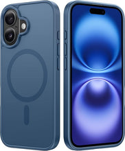 Load image into Gallery viewer, FNTCASE for iPhone 16 Phone Case: Magnetic Matte Textured Shockproof Military Grade Drop Protection Cell Phone Cover | Slim Rugged Anti-Slip Durable Protective Bumper Cases(Blue)