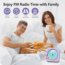 Load image into Gallery viewer, CD Player Portable with Bluetooth 5.1Desktop CD Player with HiFi Sound Speakers,Remote Control,Dust Cover,LED Display,Boombox FM Radio,USB/AUX for Home (Purple)