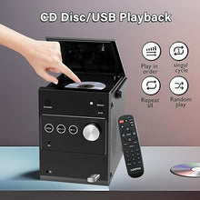 Load image into Gallery viewer, Portable CD Player Boombox | 20W Stereo Sounds| Rechargeable Battery | Auto Lid Open Button | Big LCD Display | Bluetooth 5.3/FM Radio/USB/AUX Input | MIC & Earphone Port | Remote Control(ZXG-608B)