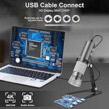 Load image into Gallery viewer, Wireless Digital Microscope 4K HD Wi-Fi Microscope Camera Digital Magnifier Compatible for iPhone, Android Phones and PC (Black)