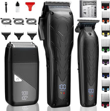 Load image into Gallery viewer, Suttik Professional Hair Clippers for Men, Clippers and Trimmers Set, Electric Razor Foil Shavers for Men, 3 in 1 Cordless Hair Clippers Kit Hair Cutting Kit Barber kit with LED Display, Gift for Men