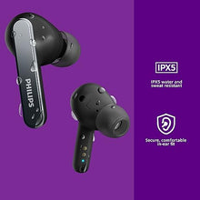 Load image into Gallery viewer, PHILIPS T5506 True Wireless Headphones with Noise Canceling Pro (ANC PRO) and Up to 32hrs Playtime with Wireless Charging Case, Black