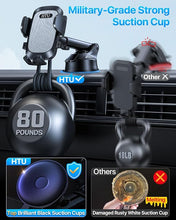Load image into Gallery viewer, 2024 Ultimate Car Phone Mount?80+LBS Strongest Suction & Military-Grade??Patent & Safety Certs? Cell Phone Holder Truck Stand for Dashboard Windshield Vent for iPhone 15 Pro Max 14 13 (Dark Grey)