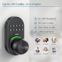 Load image into Gallery viewer, Keypad Smart Door Knob Lock, Yamiry Keyless Entry Door Lock for Front Door, Digital Keypad Door Lock with Handle, Electronic Code Door Knob, Auto Lock