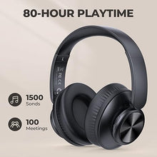 Load image into Gallery viewer, V8 Wireless Bluetooth Headphones Over Ear, 80 Hours Playtime Wireless Headphones with Deep Bass,Lightweight Foldable Headphones Built-in Mic,HiFi Stereo Sound for Travel Work Laptop PC Cellphone