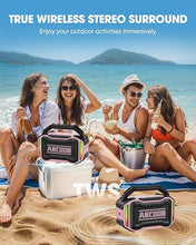 Load image into Gallery viewer, Speakers Bluetooth Wireless: 80W(Peak) Loud Speaker with Bass, 20H Playtime, IPX6 Waterproof, Large Jobsite Speakers for Work, Outdoor, Workshop, Garage, Portable Speaker with TWS (Pink)