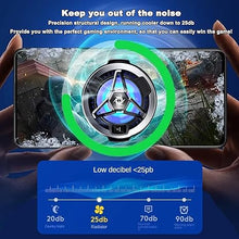 Load image into Gallery viewer, Cooling Pad for Phone, Magnetic Cell Phone Cooler with Semiconductor Cooling Chip, Universal USB-Desk Fan for Android/Tablet/iPad Gaming (X1 Black)