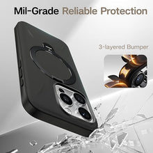 Load image into Gallery viewer, TORRAS 360° Spin Stand for iPhone 16 Pro Case, Fit for Magsafe, Mil-STD Protective Hard PC Scratch-Resistant Case for iPhone 16 Pro Phone Case, Ostand Spin, Onyx Black, 6.3 inch